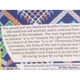 Encens bhoutanais cônes Bouddha de Médecine Encens tibétains, accessoires ENBHT4