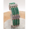 Bracelet tibétain en perles de Malachite Bracelets tibétains bouddhistes BRETH20