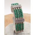 Bracelet tibétain en perles de Malachite Bracelets tibétains bouddhistes BRETH20