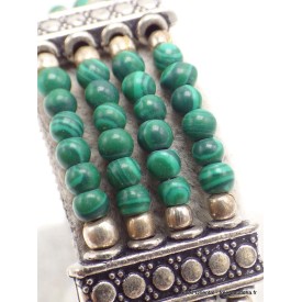 Bracelet tibétain en perles de Malachite Bracelets tibétains bouddhistes BRETH20