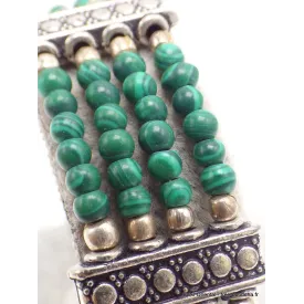 Bracelet tibétain en perles de Malachite - Bracelets tibétains bouddhistes