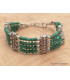Bracelet tibétain en perles de Malachite Bracelets tibétains bouddhistes BRETH20