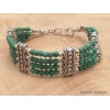 Bracelet tibétain en perles de Malachite Bracelets tibétains bouddhistes BRETH20