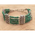 Bracelet tibétain en perles de Malachite - Bracelets tibétains bouddhistes