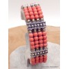 Bracelet tibétain en perles de Corail rose Bracelets tibétains bouddhistes BRETH21