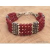 Bracelet tibétain en perles de Cornaline Bracelets tibétains bouddhistes BRETH22