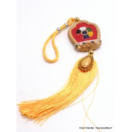 Amulette tibétaine porte-bonheur Kalachakra Amulette tibétaine, porte-clé AMT2