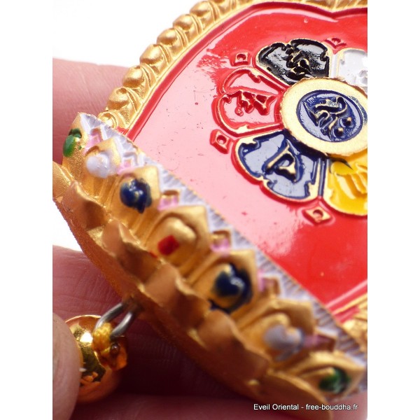 Amulette tibétaine porte-bonheur Kalachakra Amulette tibétaine, porte-clé AMT2