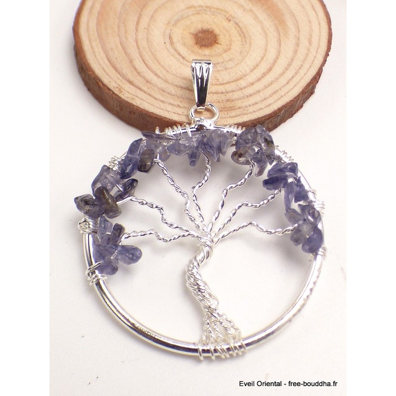 Pendentif Arbre de Vie en Iolite Pendentifs pierres naturelles ARB6