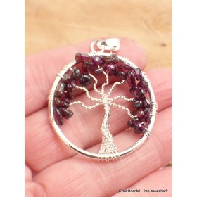 Pendentif Arbre de Vie en Grenat Pendentifs pierres naturelles ARB3