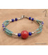 Bracelet tibétain pierres naturelles et fantaisie Bracelets tibétains bouddhistes BRETH28