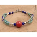 Bracelet tibétain pierres naturelles et fantaisie - Bracelets tibétains bouddhistes
