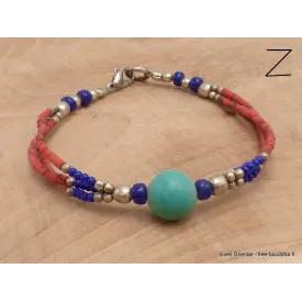 Bracelet tibétain pierres naturelles et fantaisie - Bracelets tibétains bouddhistes