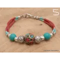 Bracelet tibétain pierres naturelles et fantaisie - Bracelets tibétains bouddhistes