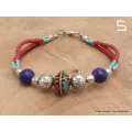 Bracelet tibétain pierres naturelles et fantaisie - Bracelets tibétains bouddhistes