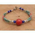 Bracelet tibétain pierres naturelles et fantaisie - Bracelets tibétains bouddhistes