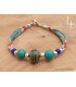 Bracelet tibétain pierres naturelles et fantaisie Bracelets tibétains bouddhistes BRETH28