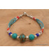 Bracelet tibétain pierres naturelles et fantaisie Bracelets tibétains bouddhistes BRETH28