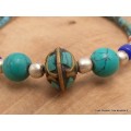 Bracelet tibétain pierres naturelles et fantaisie Bracelets tibétains bouddhistes BRETH28
