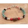 Bracelet tibétain pierres naturelles et fantaisie Bracelets tibétains bouddhistes BRETH28
