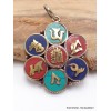 Bijou tibétain pendentif Kalachakra et mantra Bijoux tibetains bouddhistes 5445