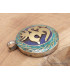 Bijou tibétain pendentif Om laiton couleur turquoise Bijoux tibetains bouddhistes BHP45.3