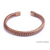 Bracelet tibétain torsadé cuivre massif Bracelets tibétains bouddhistes BTA4