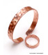 Bracelet tibétain + bague cuivre martelé Bijoux en Cuivre BTA11