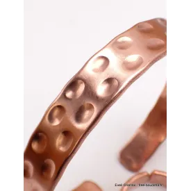 Bague tibétaine cuivre martelé + bracelet - Bracelets tibétains bouddhistes