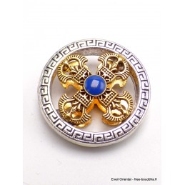Pendentif tibétain Double Dordje en métal Bijoux tibetains bouddhistes PAP3