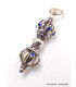 Pendentif tibétain Dordjé métal et pierre Cloches et dorjé tibétains PAP4