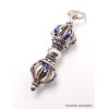 Pendentif tibétain Dordjé métal et pierre Cloches et dorjé tibétains PAP4