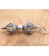Pendentif tibétain Dordjé métal et pierre Cloches et dorjé tibétains PAP4