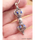 Pendentif tibétain Dordjé métal et pierre Cloches et dorjé tibétains PAP4