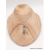 Pendentif tibétain Dordjé métal et pierre Cloches et dorjé tibétains PAP4