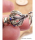Pendentif tibétain Dordjé métal et pierre Cloches et dorjé tibétains PAP4