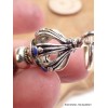 Pendentif tibétain Dordjé métal et pierre Cloches et dorjé tibétains PAP4