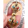 Bijou tibétain pendentif Dordjé 6 branches Cloches et dorjé tibétains PAP5