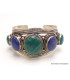 Bracelet tibétain grosses pierres malachite lapis lazuli Bracelets tibétains bouddhistes BRAC203.2