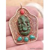 Pendentif tibétain Ganesh plaqué or Objets Ganesh FC9