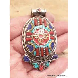 Gros pendentif tibétain bouddhiste Dordjé varja - Pendentifs tibétains bouddhistes