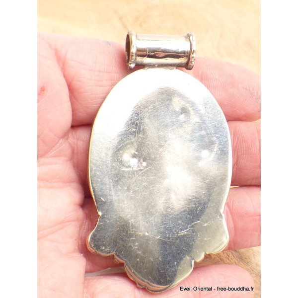 Gros pendentif tibétain bouddhiste Om Bijoux tibetains bouddhistes FC10.2
