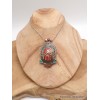 Gros pendentif tibétain bouddhiste Om Bijoux tibetains bouddhistes FC10.2