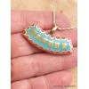 Pendentif tibétain Mantra de Chenrezi incurvé Bijoux tibetains bouddhistes FC11