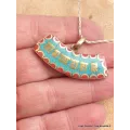 Pendentif tibétain Mantra de Chenrezi incurvé - Pendentifs tibétains bouddhistes