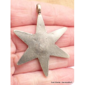Pendentif tibétain Om – Étoile bouddhiste en métal sans nickel