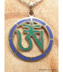 Bijou tibétain Pendentif bouddhiste OM couleur lapis Bijoux tibetains bouddhistes BT17.5