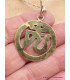 Bijou tibétain Pendentif bouddhiste OM couleur lapis Bijoux tibetains bouddhistes BT17.5