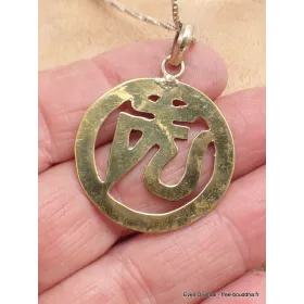 Bijou tibétain Pendentif bouddhiste OM couleur lapis - Pendentifs tibétains bouddhistes