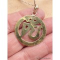 Bijou tibétain Pendentif bouddhiste OM couleur lapis Bijoux tibetains bouddhistes BT17.5